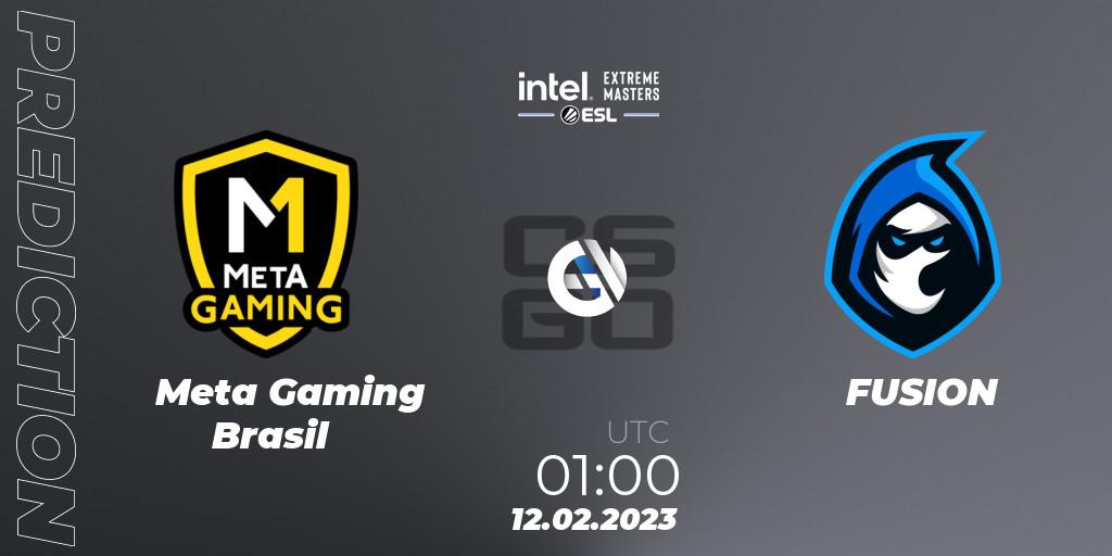 Meta Gaming Brasil - FUSION: прогноз. 12.02.2023 at 01:00, Counter-Strike (CS2), IEM Brazil Rio 2023 South America Open Qualifier 2