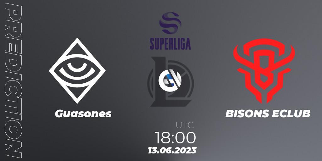 Guasones - BISONS ECLUB: прогноз. 13.06.23, LoL, Superliga Summer 2023 - Group Stage