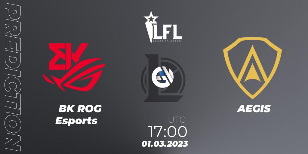 BK ROG Esports - AEGIS: прогноз. 01.03.2023 at 17:00, LoL, LFL Spring 2023 - Group Stage