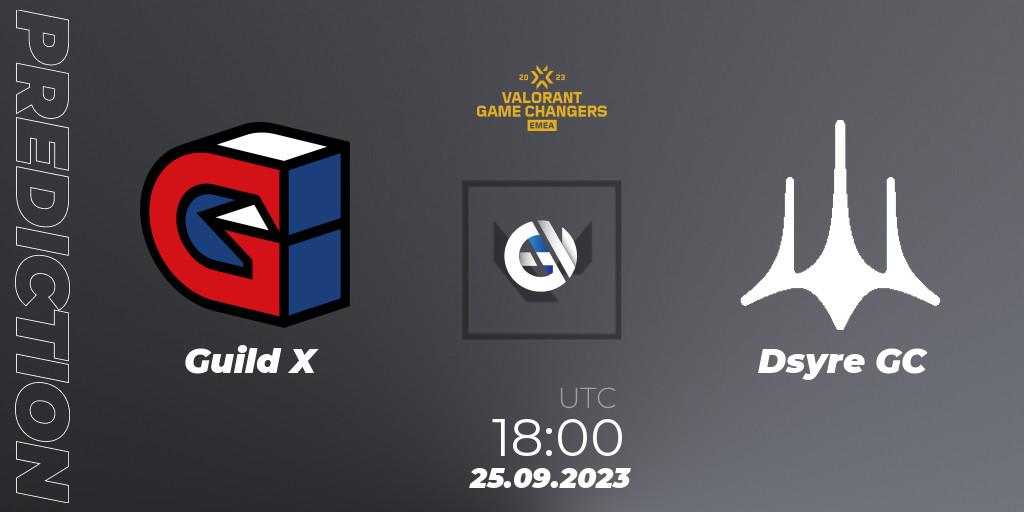 Guild X - Dsyre GC: прогноз. 25.09.2023 at 18:00, VALORANT, VCT 2023: Game Changers EMEA Stage 3 - Group Stage