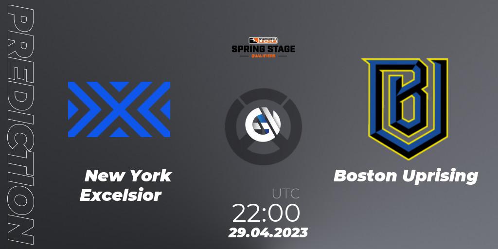 New York Excelsior - Boston Uprising: прогноз. 29.04.2023 at 22:00, Overwatch, OWL Stage Qualifiers Spring 2023 West