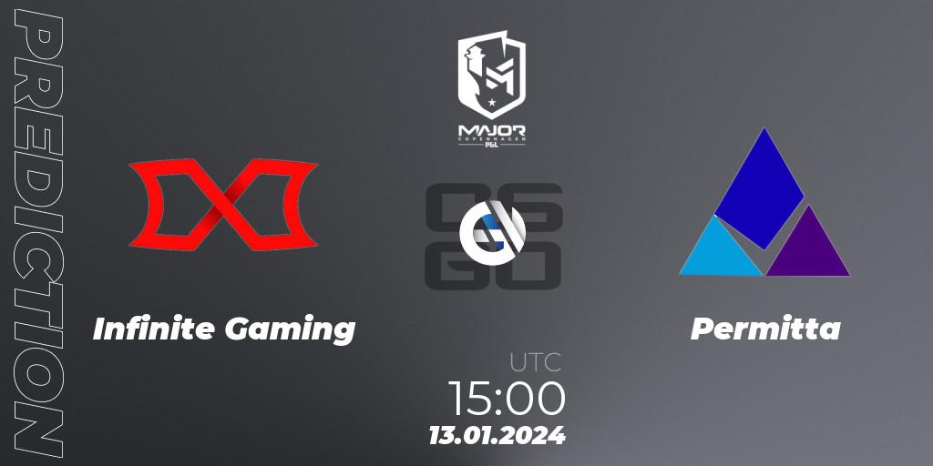 Infinite Gaming - Permitta: прогноз. 13.01.24, CS2 (CS:GO), PGL CS2 Major Copenhagen 2024 Europe RMR Open Qualifier 3