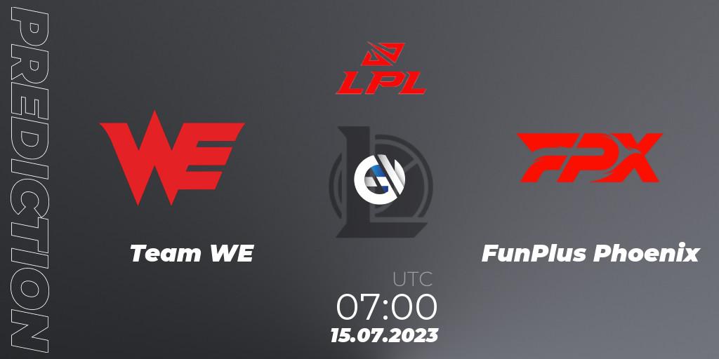 Team WE - FunPlus Phoenix: прогноз. 15.07.23, LoL, LPL Summer 2023 Regular Season