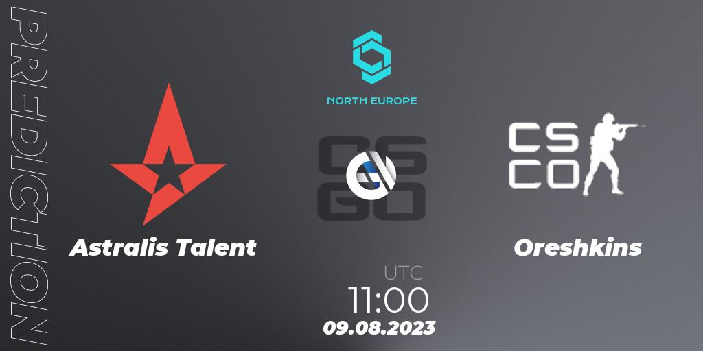 Astralis Talent - Oreshkins: прогноз. 09.08.2023 at 11:00, Counter-Strike (CS2), CCT North Europe Series #7: Closed Qualifier