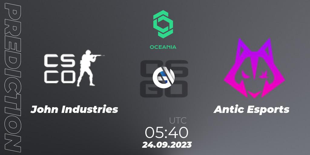 John Industries - Antic Esports: прогноз. 24.09.2023 at 05:40, Counter-Strike (CS2), CCT Oceania Series #2