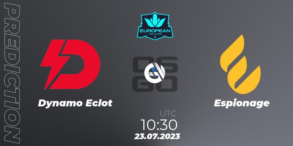 Dynamo Eclot - Espionage: прогноз. 23.07.2023 at 10:55, Counter-Strike (CS2), European Pro League Season 9