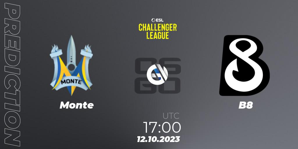 Monte - B8: прогноз. 26.10.2023 at 09:00, Counter-Strike (CS2), ESL Challenger League Season 46: Europe