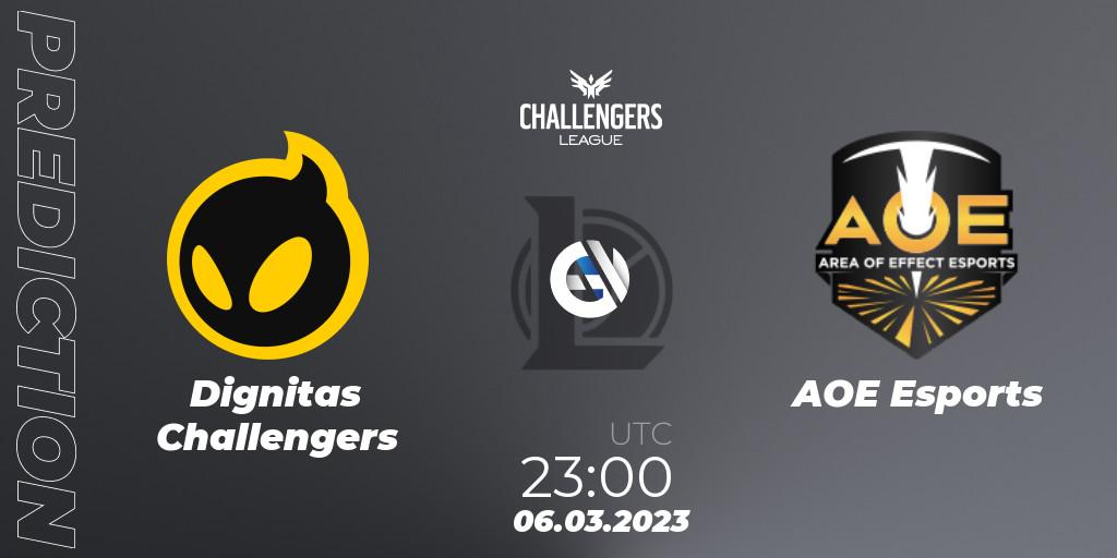 Dignitas Challengers - AOE Esports: прогноз. 06.03.23, LoL, NACL 2023 Spring - Group Stage