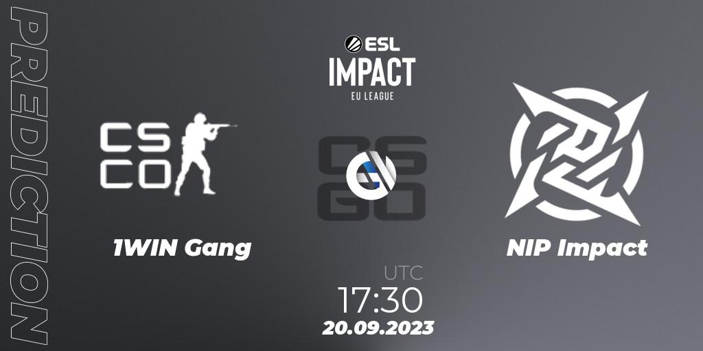 1WIN Gang - NIP Impact: прогноз. 20.09.2023 at 17:30, Counter-Strike (CS2), ESL Impact League Season 4: European Division