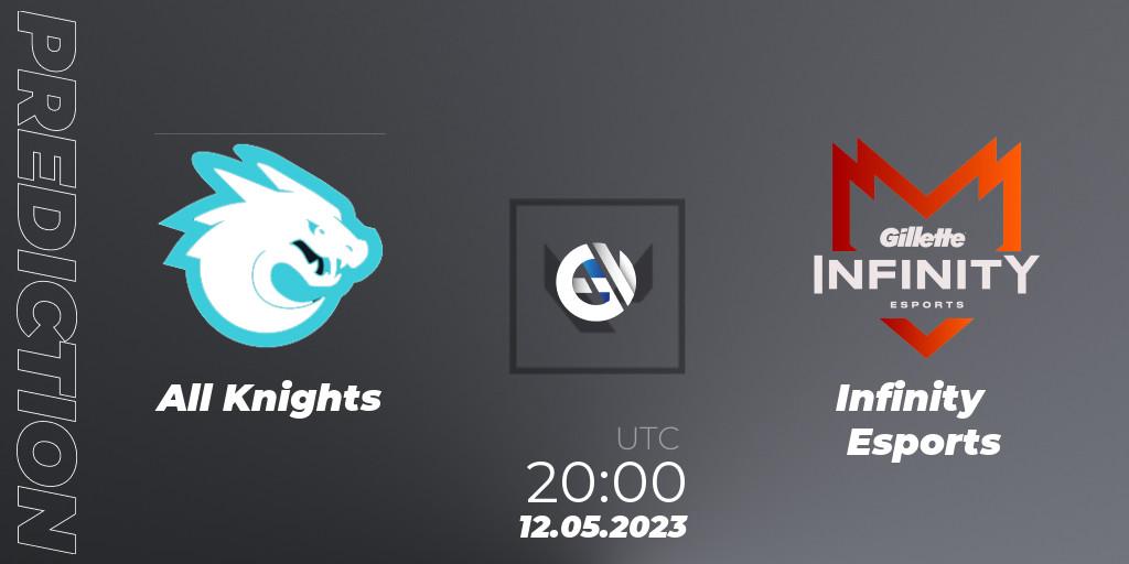 All Knights - Infinity Esports: прогноз. 12.05.2023 at 20:00, VALORANT, VALORANT Challengers 2023: LAS Split 2 - Regular Season