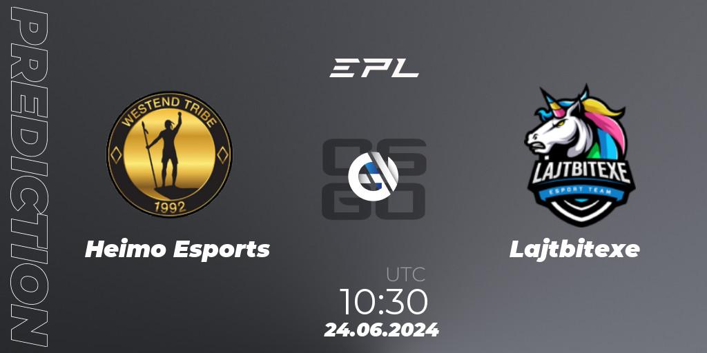 Heimo Esports - Lajtbitexe: прогноз. 24.06.2024 at 14:00, Counter-Strike (CS2), European Pro League Season 18: Division 2