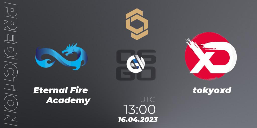 Eternal Fire Academy - tokyoxd: прогноз. 16.04.2023 at 13:00, Counter-Strike (CS2), CCT South Europe Series #4: Closed Qualifier