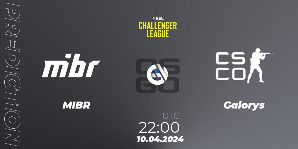 MIBR - Galorys: прогноз. 10.04.24, CS2 (CS:GO), ESL Challenger League Season 47: South America