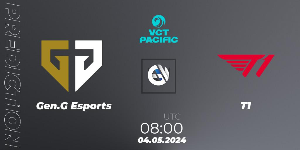 Gen.G Esports - T1: прогноз. 04.05.2024 at 08:00, VALORANT, VCT 2024: Pacific League - Stage 1