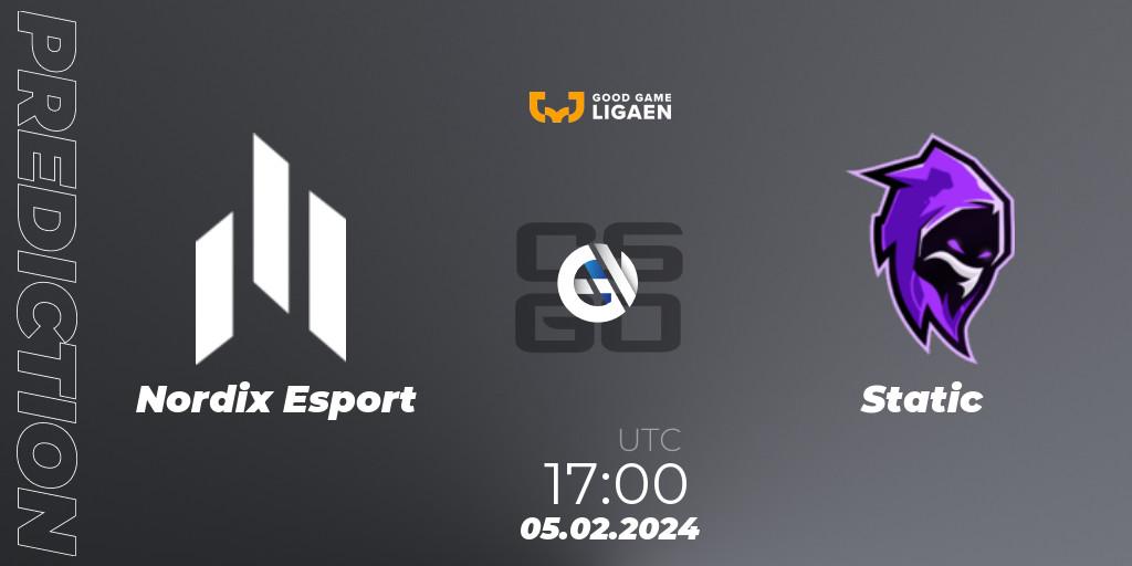 Nordix Esport - Static: прогноз. 05.02.2024 at 17:00, Counter-Strike (CS2), Good Game-ligaen Spring 2024
