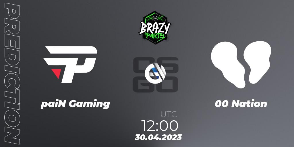 paiN Gaming - 00 Nation: прогноз. 30.04.2023 at 12:15, Counter-Strike (CS2), Brazy Party 2023