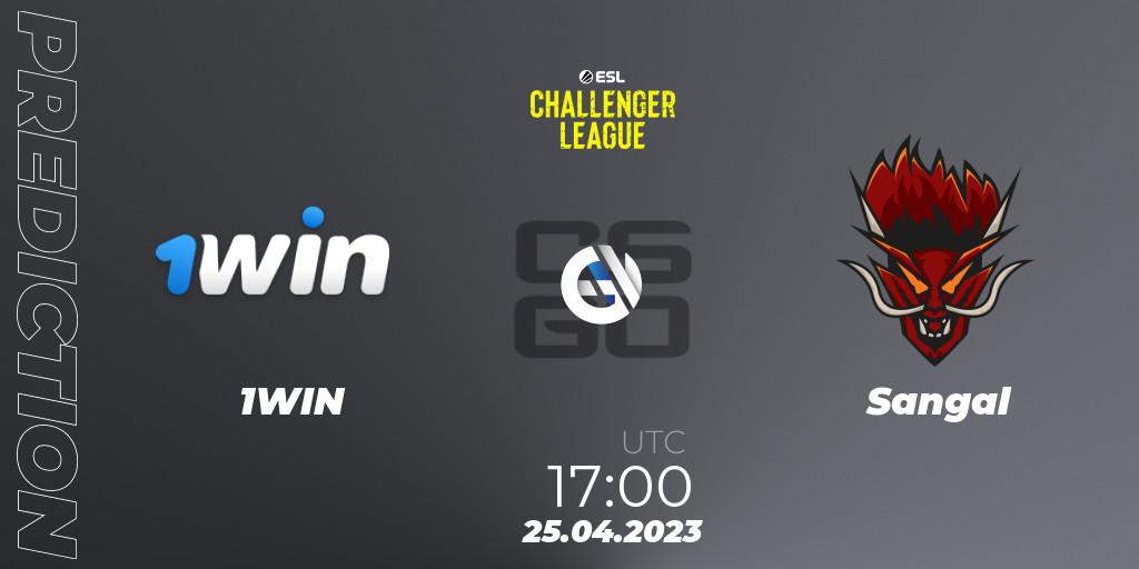 1WIN - Sangal: прогноз. 25.04.2023 at 17:00, Counter-Strike (CS2), ESL Challenger League Season 45: Europe