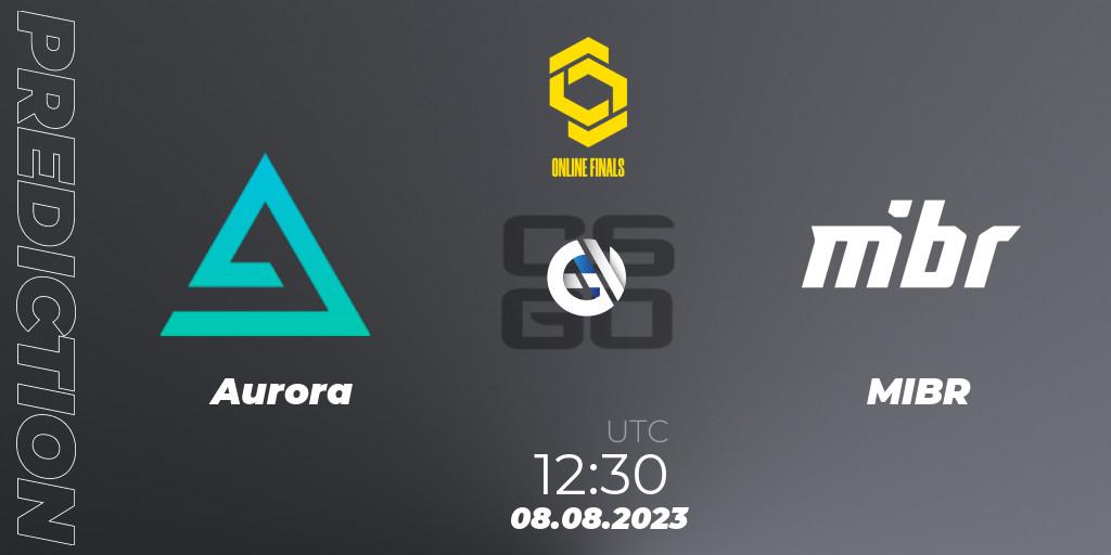 Aurora - MIBR: прогноз. 08.08.2023 at 13:50, Counter-Strike (CS2), CCT 2023 Online Finals 2