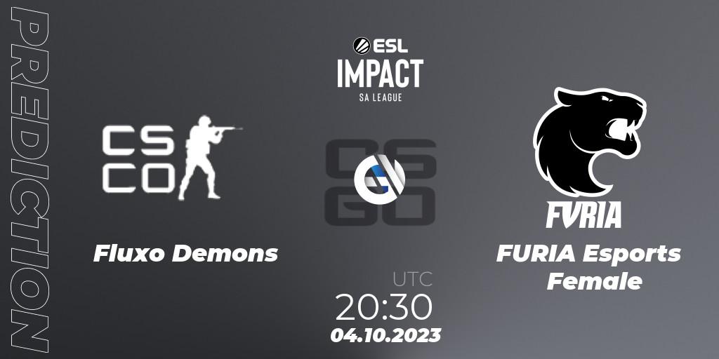Fluxo Demons - FURIA Esports Female: прогноз. 04.10.2023 at 20:30, Counter-Strike (CS2), ESL Impact League Season 4: South American Division