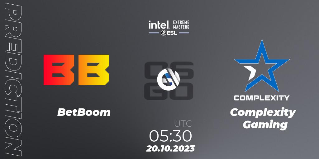 BetBoom - Complexity Gaming: прогноз. 20.10.23, CS2 (CS:GO), IEM Sydney 2023