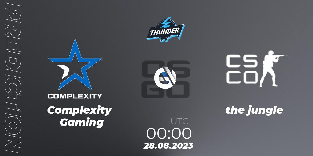 Complexity Gaming - the jungle: прогноз. 28.08.2023 at 00:00, Counter-Strike (CS2), Thunderpick World Championship 2023: North American Qualifier #2