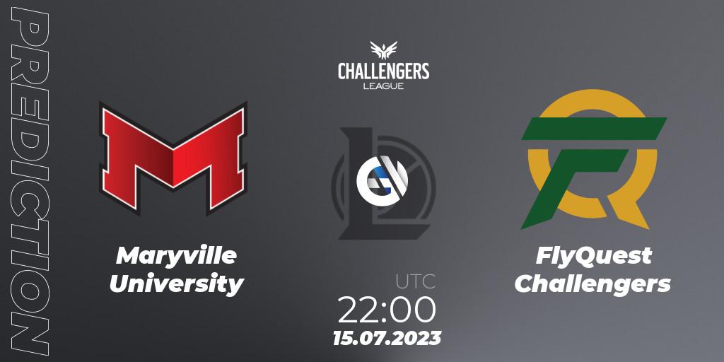 Maryville University - FlyQuest Challengers: прогноз. 26.06.2023 at 22:00, LoL, North American Challengers League 2023 Summer - Group Stage