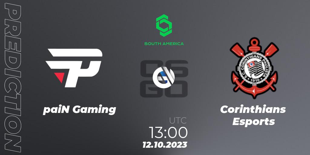 paiN Gaming - Corinthians Esports: прогноз. 12.10.2023 at 13:00, Counter-Strike (CS2), CCT South America Series #12