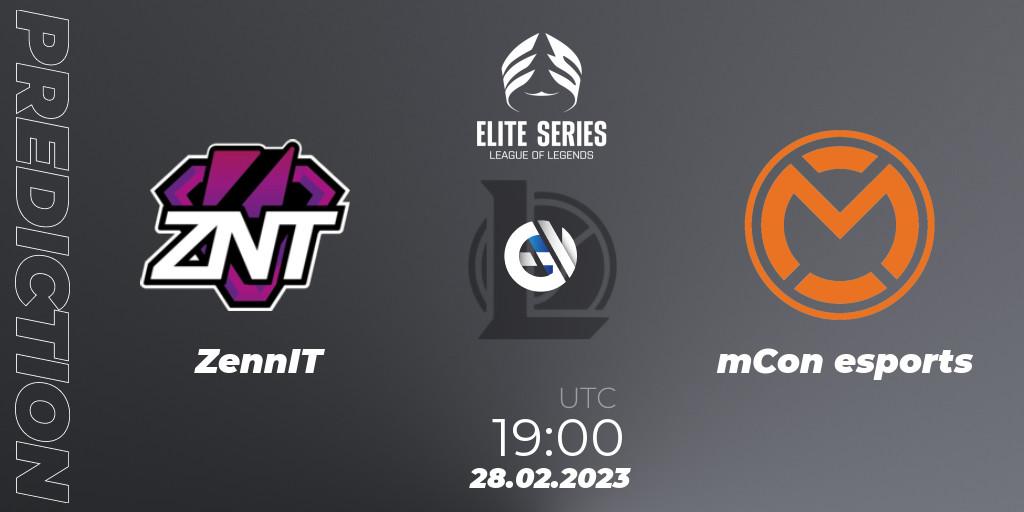ZennIT - mCon esports: прогноз. 28.02.2023 at 19:00, LoL, Elite Series Spring 2023 - Group Stage