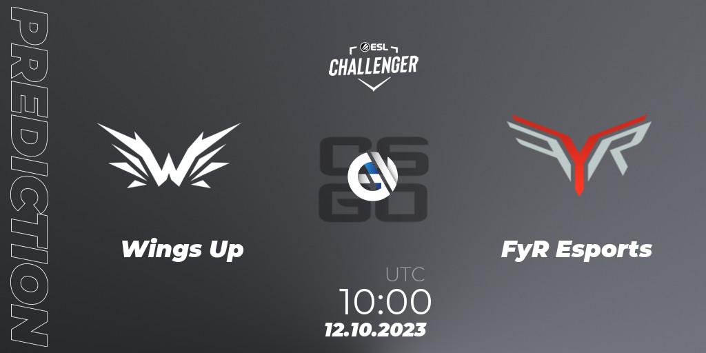 Wings Up - FyR Esports: прогноз. 12.10.23, CS2 (CS:GO), ESL Challenger at DreamHack Winter 2023: Asian Open Qualifier
