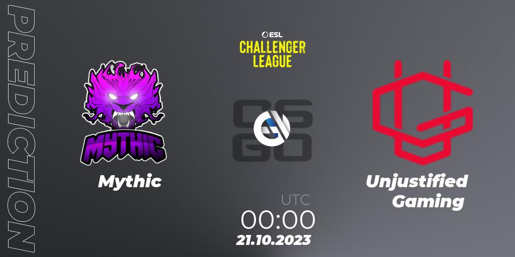 Mythic - Unjustified Gaming: прогноз. 23.11.2023 at 01:00, Counter-Strike (CS2), ESL Challenger League Season 46: North America