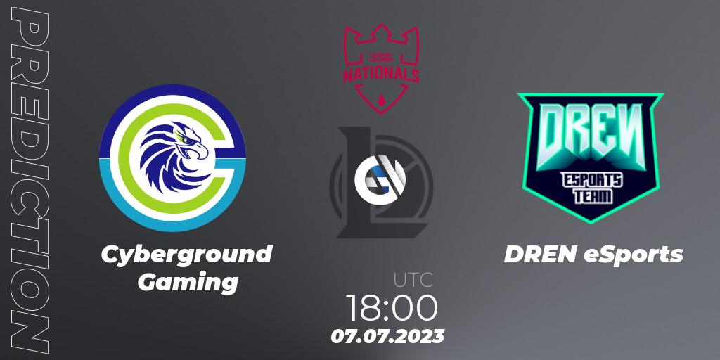 Cyberground Gaming - DREN eSports: прогноз. 07.07.2023 at 18:00, LoL, PG Nationals Summer 2023