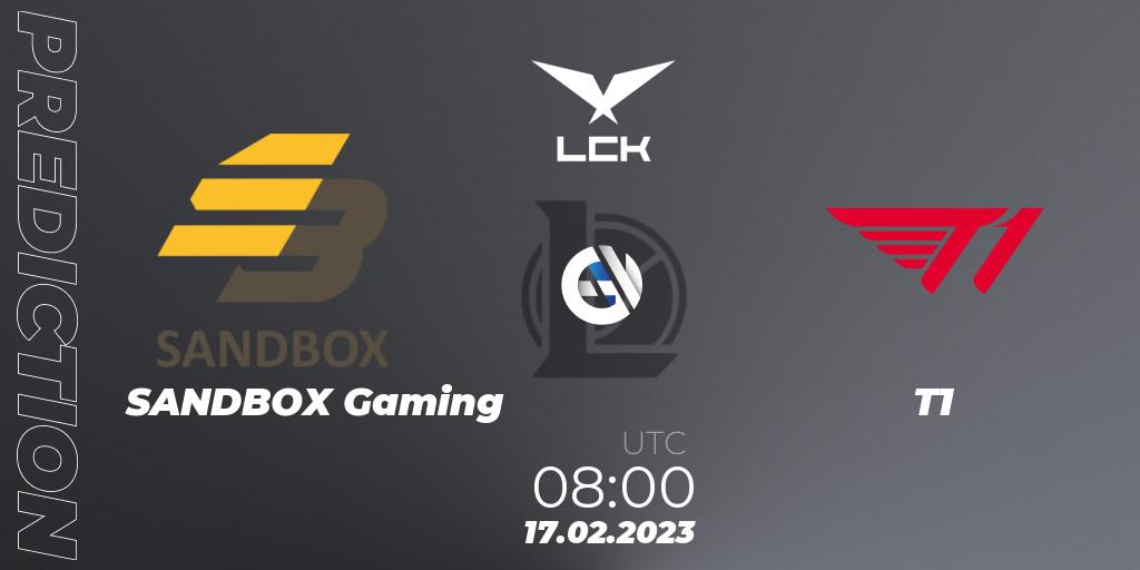 SANDBOX Gaming - T1: прогноз. 17.02.23, LoL, LCK Spring 2023 - Group Stage