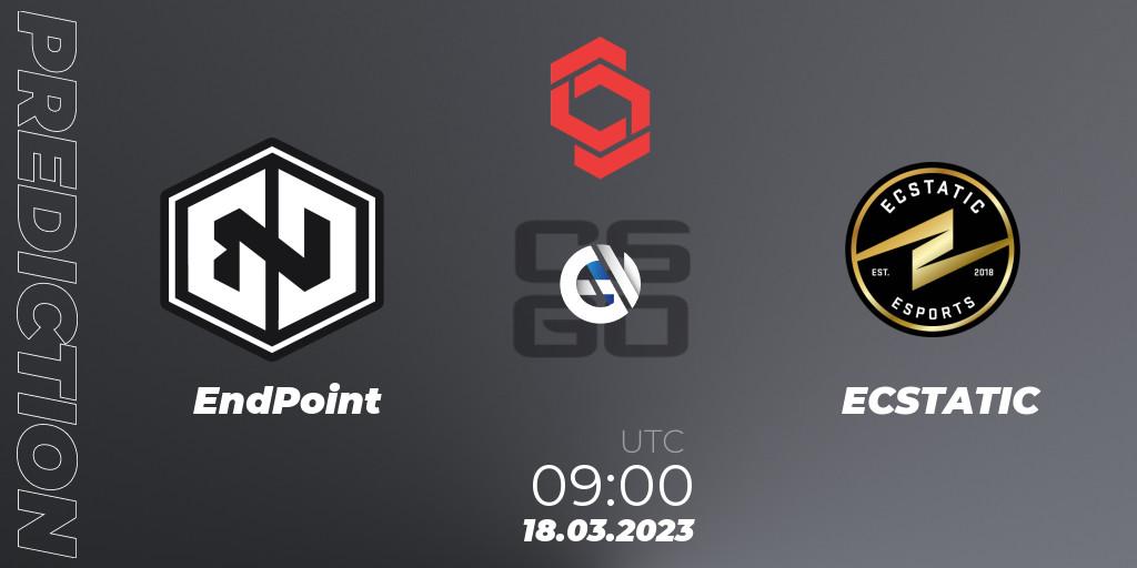 EndPoint - ECSTATIC: прогноз. 18.03.2023 at 09:00, Counter-Strike (CS2), CCT Central Europe Series #5