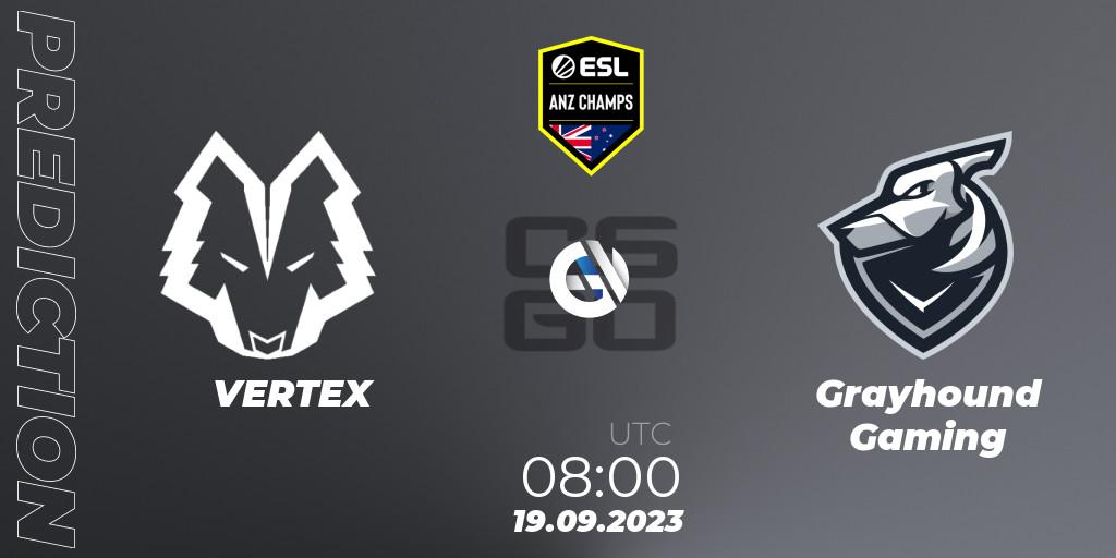 VERTEX - Grayhound Gaming: прогноз. 19.09.2023 at 08:00, Counter-Strike (CS2), ESL ANZ Champs Season 17