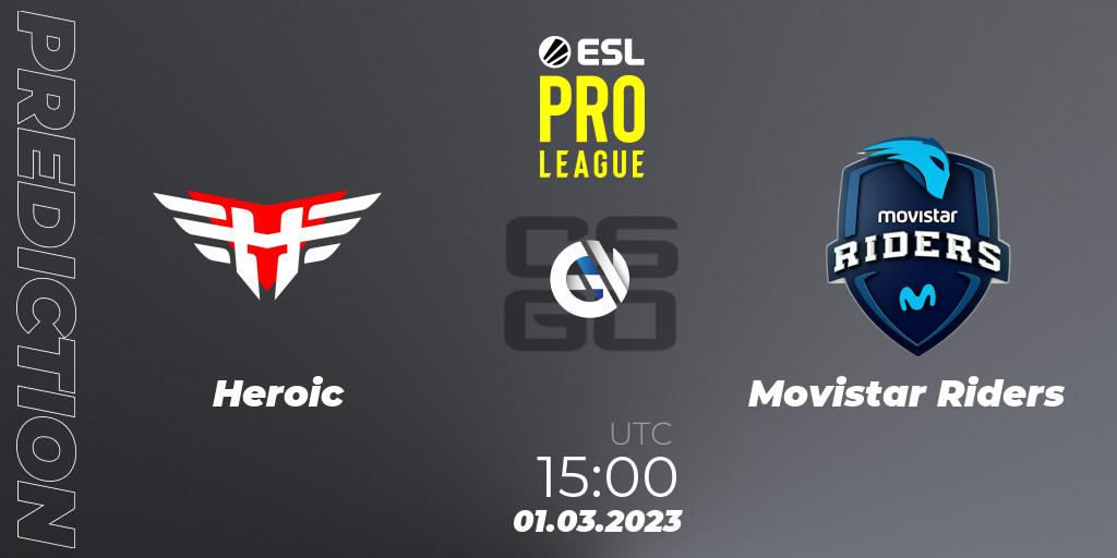 Heroic - Movistar Riders: прогноз. 01.03.2023 at 15:00, Counter-Strike (CS2), ESL Pro League Season 17