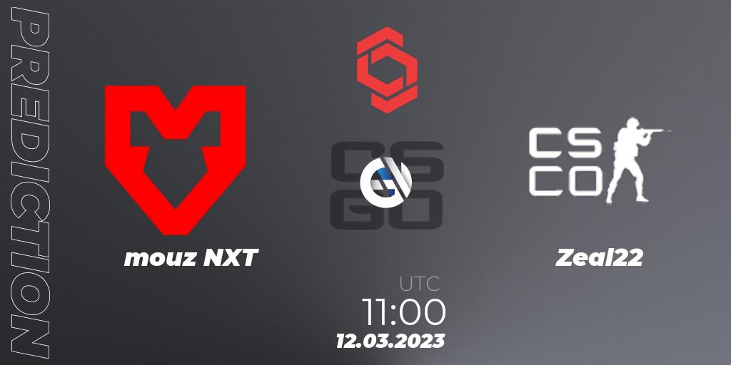 mouz NXT - Zeal22: прогноз. 12.03.2023 at 11:25, Counter-Strike (CS2), CCT Central Europe Series 5 Closed Qualifier