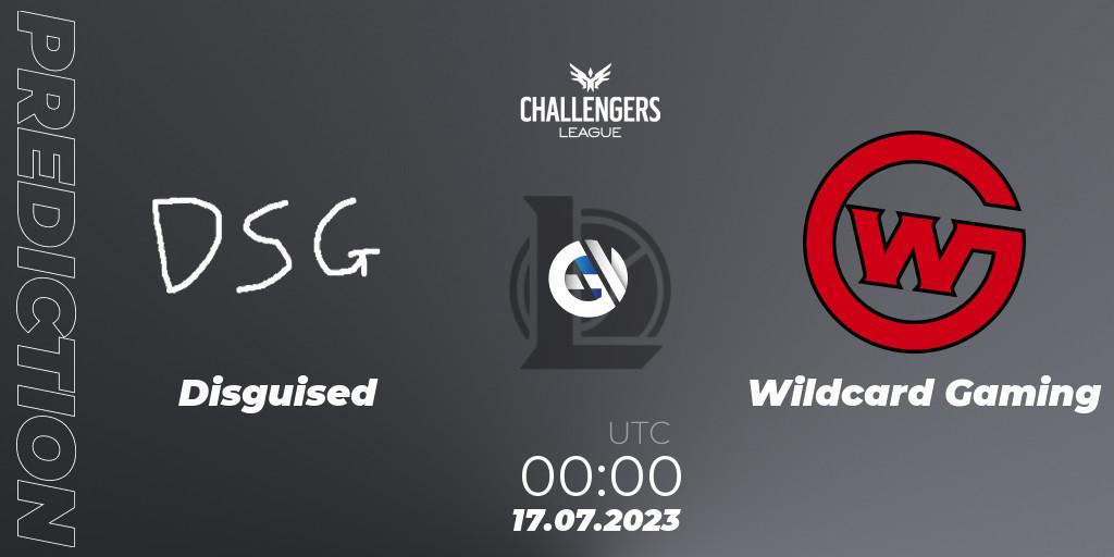 Disguised - Wildcard Gaming: прогноз. 20.06.2023 at 00:00, LoL, North American Challengers League 2023 Summer - Group Stage