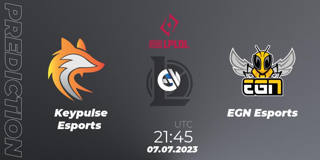 Keypulse Esports - EGN Esports: прогноз. 15.06.2023 at 21:45, LoL, LPLOL Split 2 2023 - Group Stage