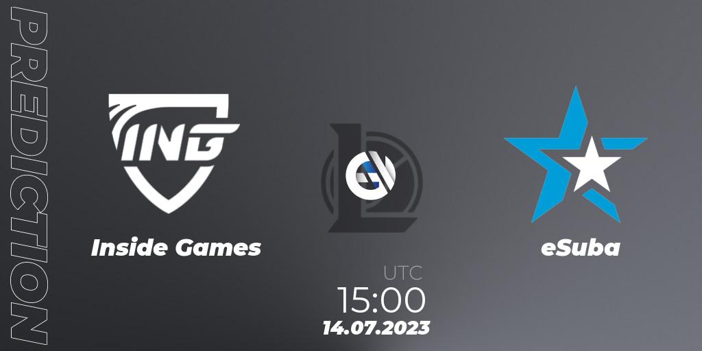 Inside Games - eSuba: прогноз. 20.06.2023 at 15:00, LoL, Hitpoint Masters Summer 2023 - Group Stage