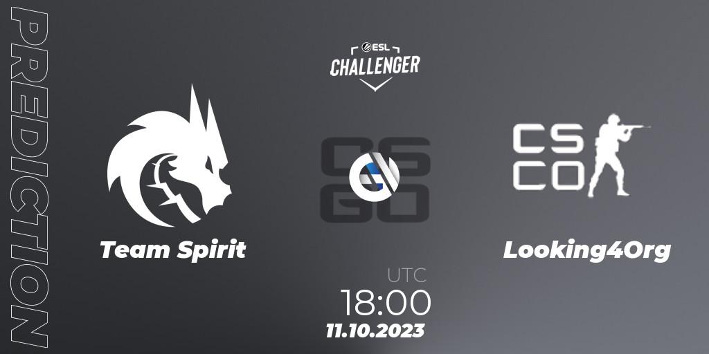 Team Spirit - Looking4Org: прогноз. 11.10.2023 at 18:00, Counter-Strike (CS2), ESL Challenger at DreamHack Winter 2023: European Qualifier
