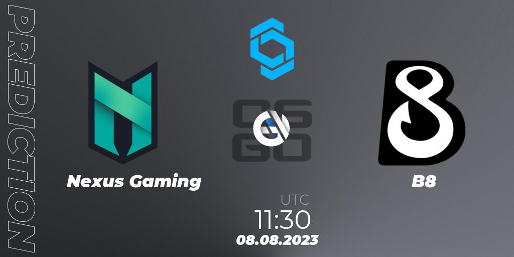 Nexus Gaming - B8: прогноз. 08.08.2023 at 11:30, Counter-Strike (CS2), CCT East Europe Series #1
