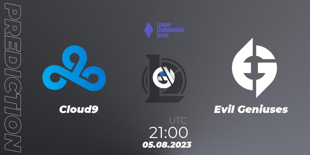 Cloud9 - Evil Geniuses: прогноз. 05.08.2023 at 21:00, LoL, LCS Summer 2023 - Playoffs