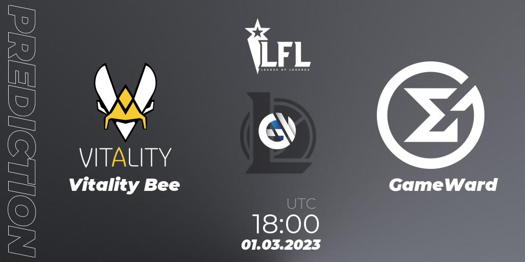 Vitality Bee - GameWard: прогноз. 01.03.2023 at 18:00, LoL, LFL Spring 2023 - Group Stage
