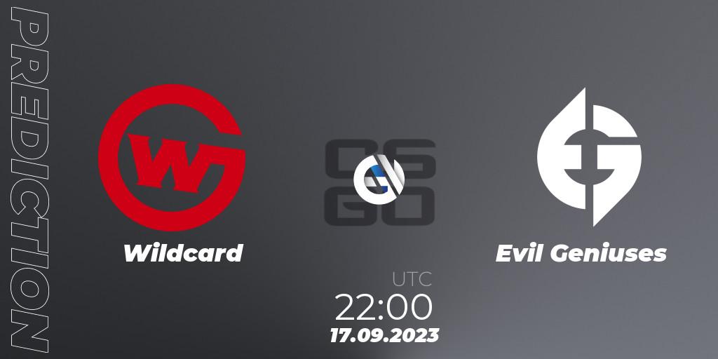 Wildcard - Evil Geniuses: прогноз. 17.09.2023 at 22:00, Counter-Strike (CS2), ESEA Cash Cup: North America - Summer 2023 #1