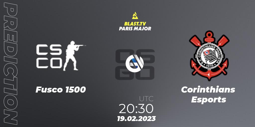 Fuscão 1500 - Corinthians Esports: прогноз. 19.02.23, CS2 (CS:GO), BLAST.tv Paris Major 2023 South America RMR Closed Qualifier