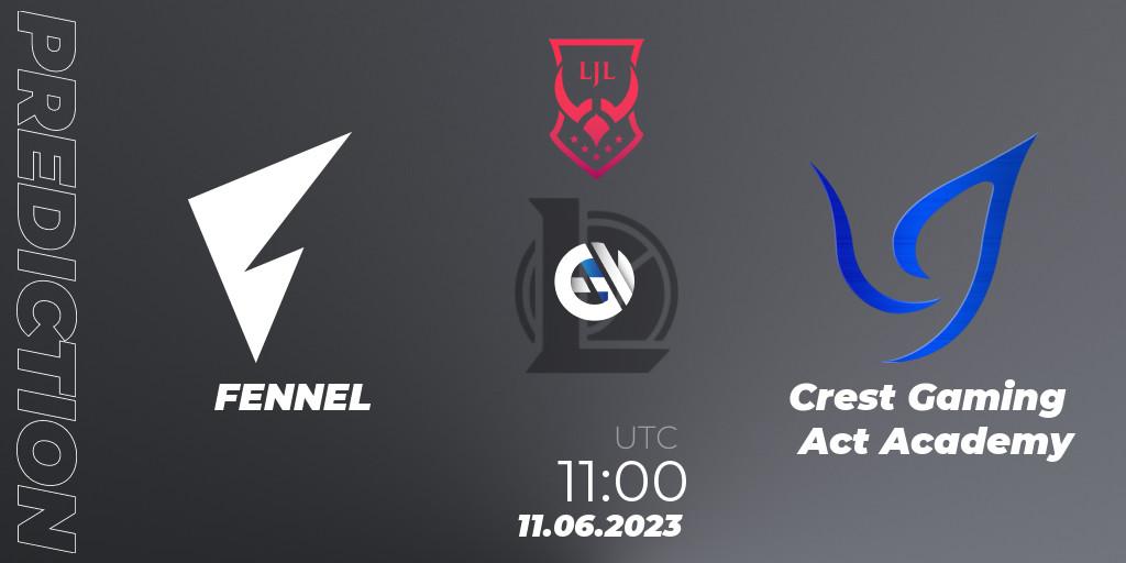 FENNEL - Crest Gaming Act Academy: прогноз. 11.06.2023 at 11:00, LoL, LJL Summer 2023