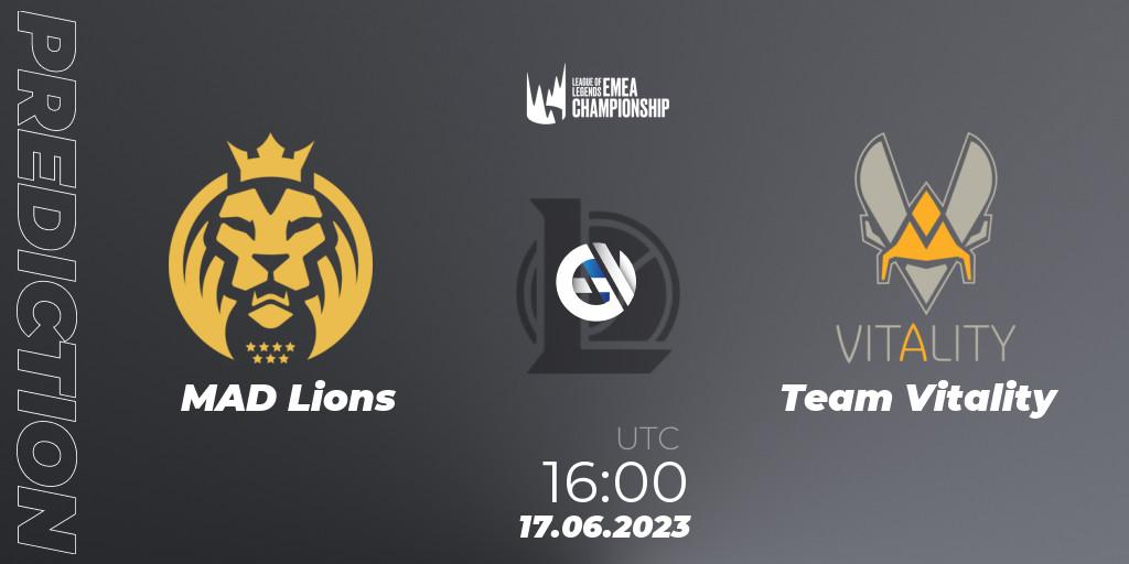 MAD Lions - Team Vitality: прогноз. 17.06.2023 at 16:00, LoL, LEC Summer 2023 - Regular Season