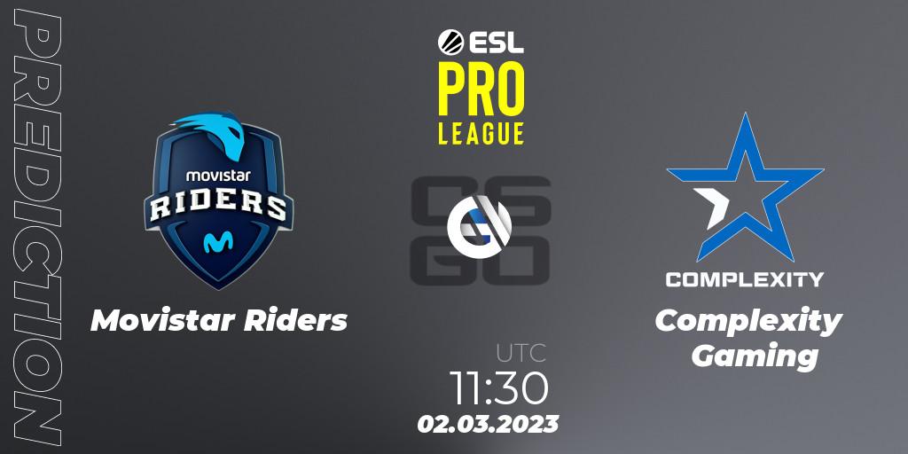 Movistar Riders - Complexity Gaming: прогноз. 02.03.2023 at 11:30, Counter-Strike (CS2), ESL Pro League Season 17