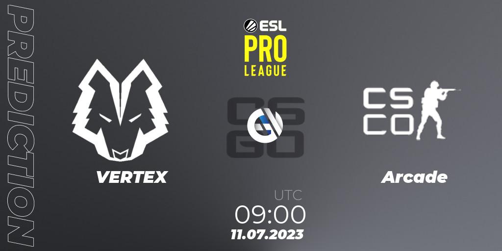 VERTEX - Arcade Esports: прогноз. 11.07.2023 at 09:00, Counter-Strike (CS2), ESL Pro League Season 18: Oceanic Qualifier