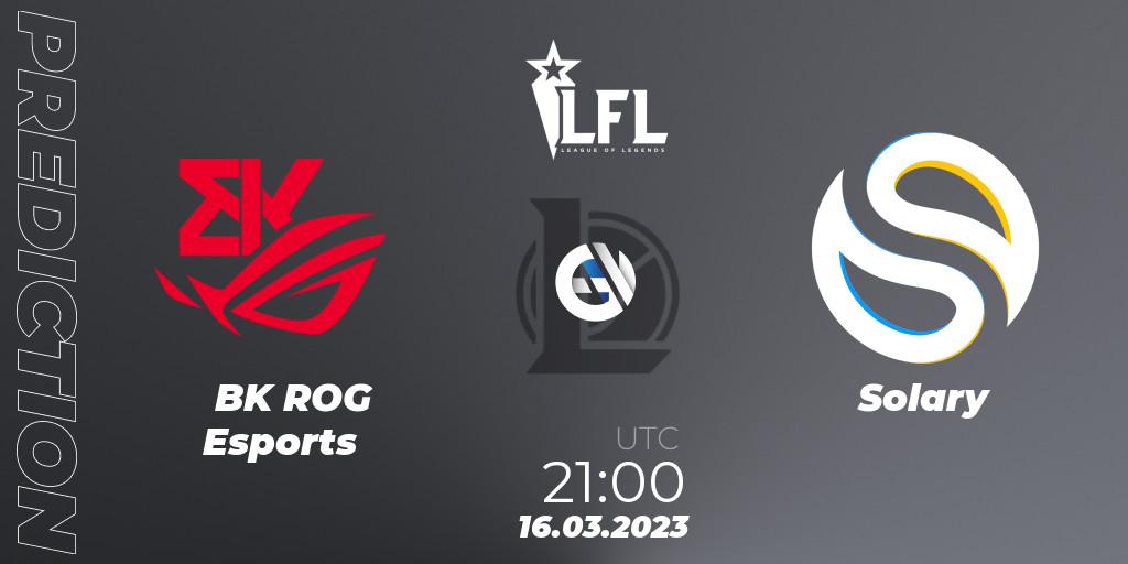 BK ROG Esports - Solary: прогноз. 16.03.2023 at 21:00, LoL, LFL Spring 2023 - Group Stage